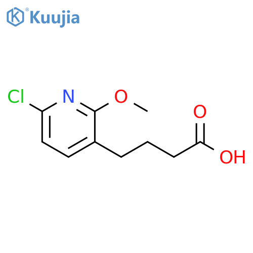 4-(6-chloro-2-methoxypyridin-3-yl)butanoic acid structure