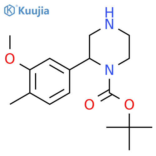 tert-butyl 2-(3-methoxy-4-methylphenyl)piperazine-1-carboxylate structure