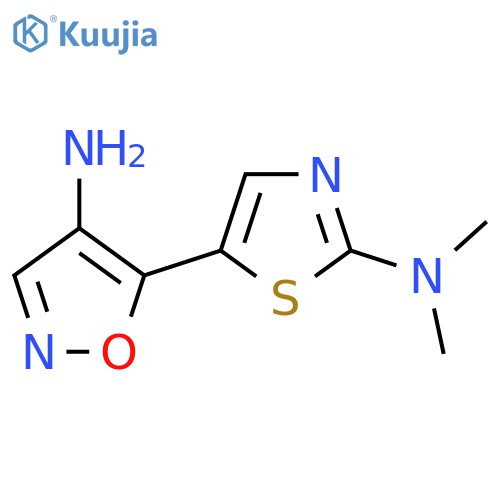 5-2-(dimethylamino)-1,3-thiazol-5-yl-1,2-oxazol-4-amine structure
