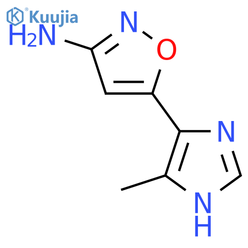 5-(4-methyl-1H-imidazol-5-yl)-1,2-oxazol-3-amine structure