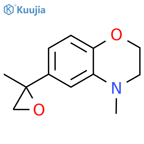 4-methyl-6-(2-methyloxiran-2-yl)-3,4-dihydro-2H-1,4-benzoxazine structure