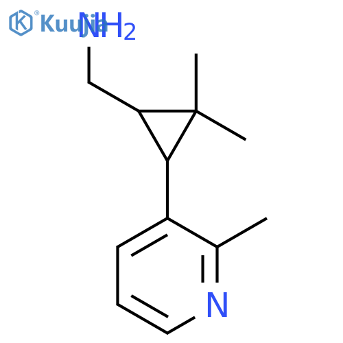 2,2-dimethyl-3-(2-methylpyridin-3-yl)cyclopropylmethanamine structure