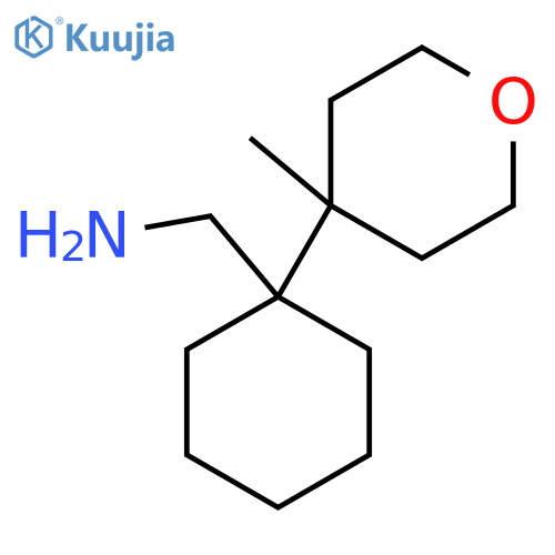 1-(4-methyloxan-4-yl)cyclohexylmethanamine structure