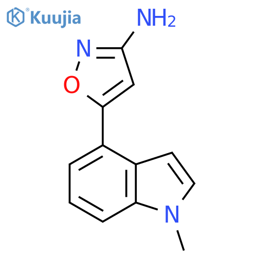 5-(1-methyl-1H-indol-4-yl)-1,2-oxazol-3-amine structure