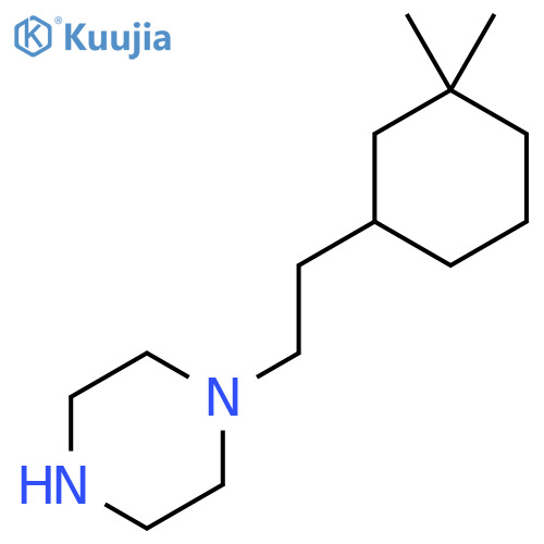 1-2-(3,3-dimethylcyclohexyl)ethylpiperazine structure