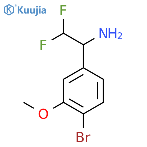 1-(4-bromo-3-methoxyphenyl)-2,2-difluoroethan-1-amine structure