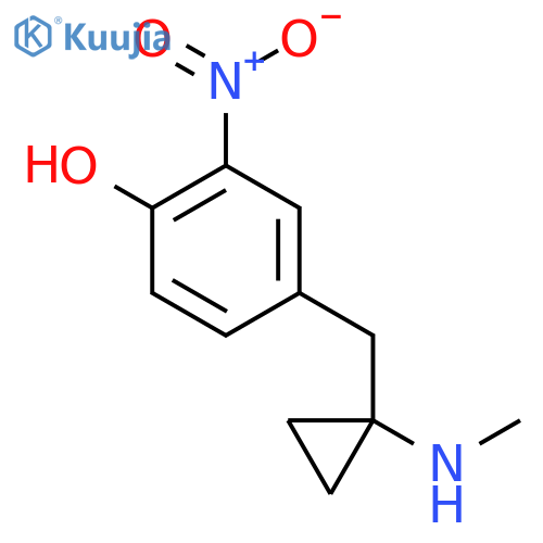 4-{1-(methylamino)cyclopropylmethyl}-2-nitrophenol structure