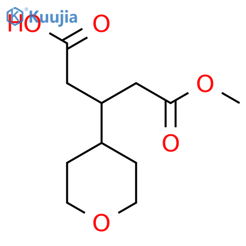 5-methoxy-3-(oxan-4-yl)-5-oxopentanoic acid structure