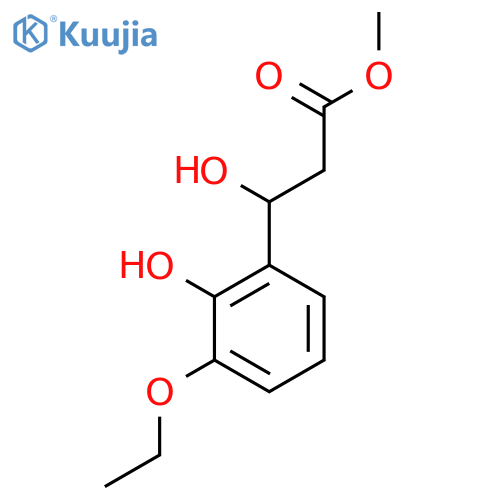 methyl 3-(3-ethoxy-2-hydroxyphenyl)-3-hydroxypropanoate structure
