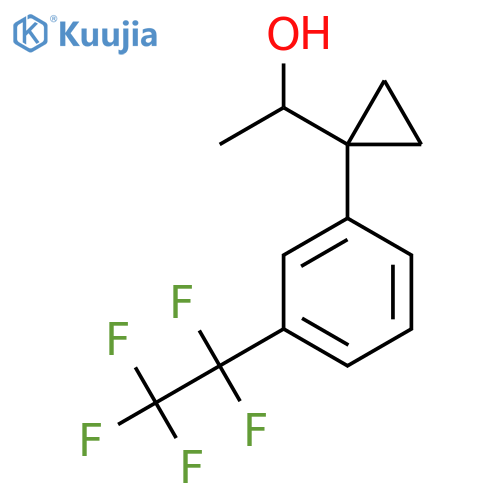 1-{1-3-(pentafluoroethyl)phenylcyclopropyl}ethan-1-ol structure