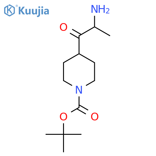 tert-butyl 4-(2-aminopropanoyl)piperidine-1-carboxylate structure