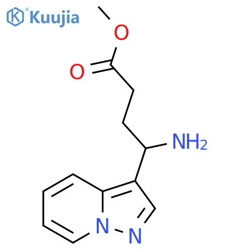 methyl 4-amino-4-{pyrazolo1,5-apyridin-3-yl}butanoate structure