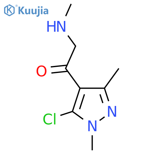 1-(5-chloro-1,3-dimethyl-1H-pyrazol-4-yl)-2-(methylamino)ethan-1-one structure