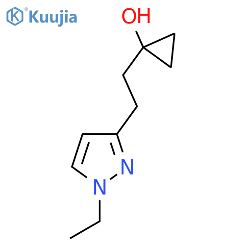 1-2-(1-ethyl-1H-pyrazol-3-yl)ethylcyclopropan-1-ol structure
