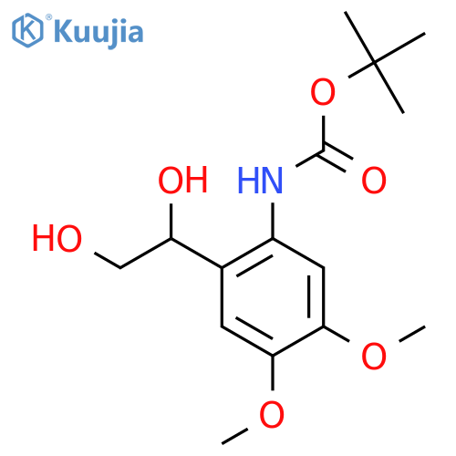 tert-butyl N-2-(1,2-dihydroxyethyl)-4,5-dimethoxyphenylcarbamate structure