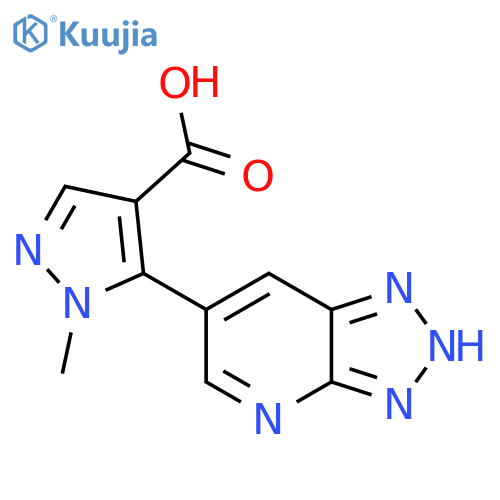 1-methyl-5-{3H-1,2,3triazolo4,5-bpyridin-6-yl}-1H-pyrazole-4-carboxylic acid structure
