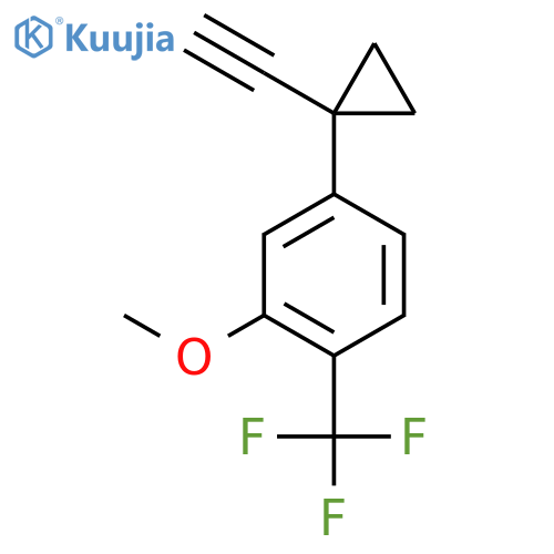 4-(1-ethynylcyclopropyl)-2-methoxy-1-(trifluoromethyl)benzene structure
