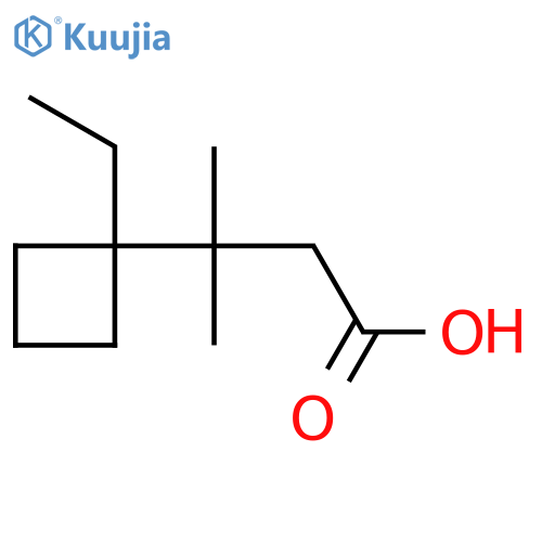 3-(1-ethylcyclobutyl)-3-methylbutanoic acid structure