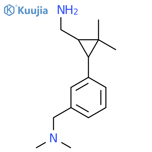 (3-{3-(dimethylamino)methylphenyl}-2,2-dimethylcyclopropyl)methanamine structure