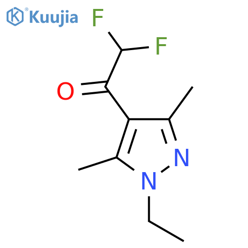 1-(1-ethyl-3,5-dimethyl-1H-pyrazol-4-yl)-2,2-difluoroethan-1-one structure