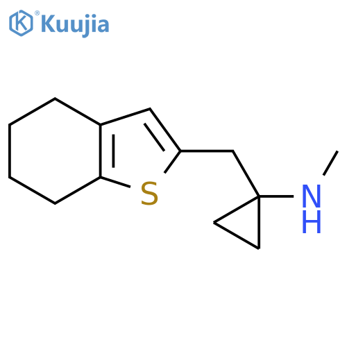 N-methyl-1-(4,5,6,7-tetrahydro-1-benzothiophen-2-yl)methylcyclopropan-1-amine structure