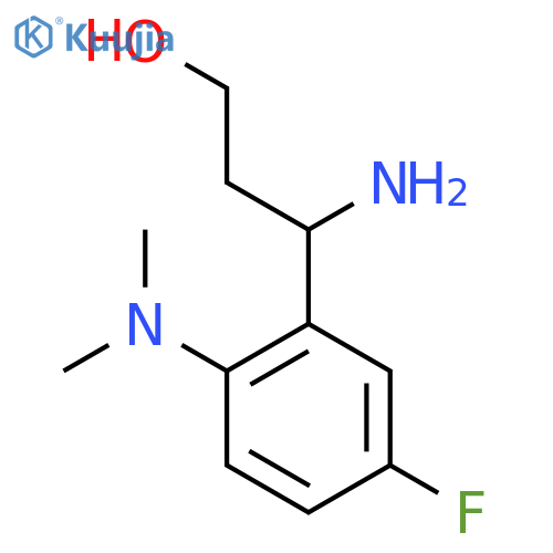 3-amino-3-2-(dimethylamino)-5-fluorophenylpropan-1-ol structure
