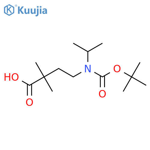 4-{(tert-butoxy)carbonyl(propan-2-yl)amino}-2,2-dimethylbutanoic acid structure