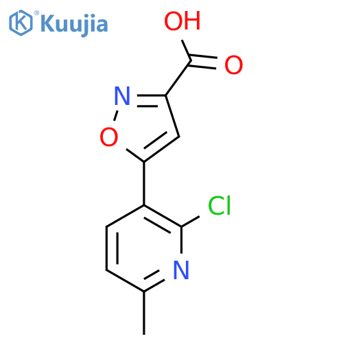 5-(2-chloro-6-methylpyridin-3-yl)-1,2-oxazole-3-carboxylic acid structure
