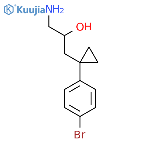 1-amino-3-1-(4-bromophenyl)cyclopropylpropan-2-ol structure