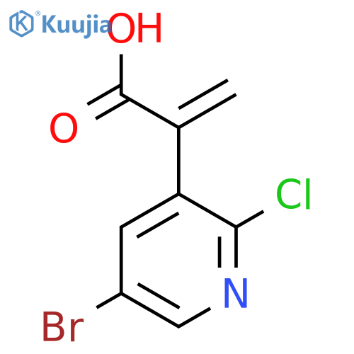2-(5-bromo-2-chloropyridin-3-yl)prop-2-enoic acid structure