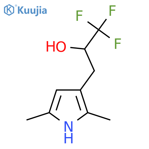 3-(2,5-dimethyl-1H-pyrrol-3-yl)-1,1,1-trifluoropropan-2-ol structure