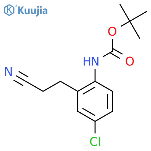 tert-butyl N-4-chloro-2-(2-cyanoethyl)phenylcarbamate structure