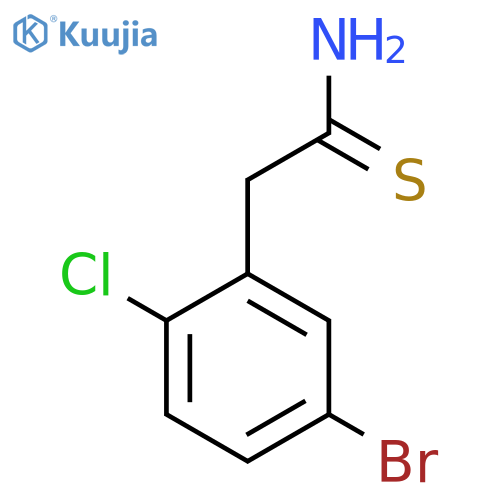 2-(5-bromo-2-chlorophenyl)ethanethioamide structure