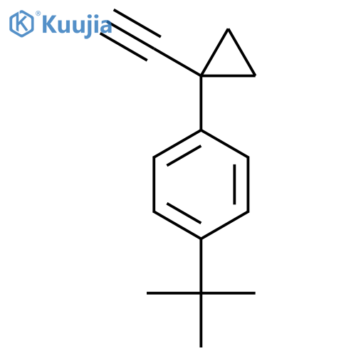 1-tert-butyl-4-(1-ethynylcyclopropyl)benzene structure