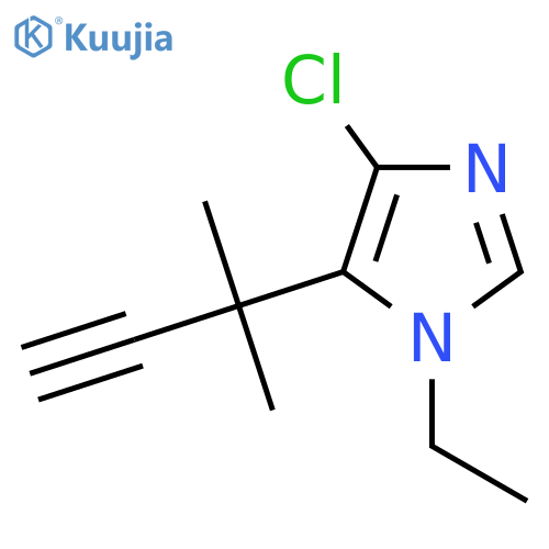 4-chloro-1-ethyl-5-(2-methylbut-3-yn-2-yl)-1H-imidazole structure