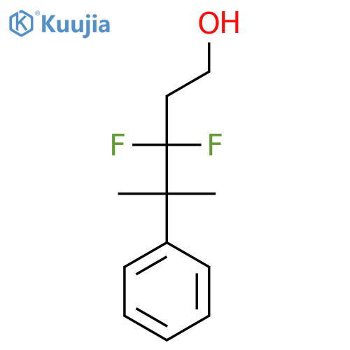3,3-difluoro-4-methyl-4-phenylpentan-1-ol structure