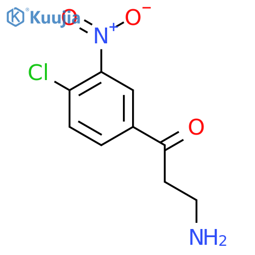 3-amino-1-(4-chloro-3-nitrophenyl)propan-1-one structure