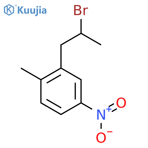 2-(2-bromopropyl)-1-methyl-4-nitrobenzene structure