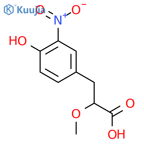 3-(4-hydroxy-3-nitrophenyl)-2-methoxypropanoic acid structure