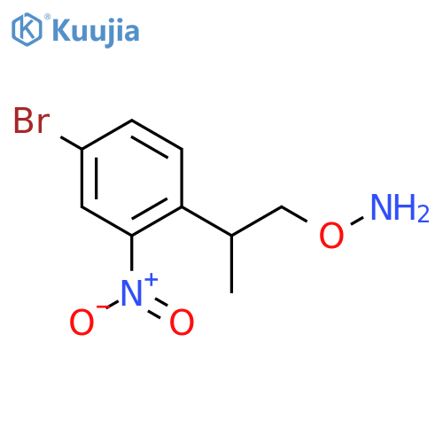 O-2-(4-bromo-2-nitrophenyl)propylhydroxylamine structure