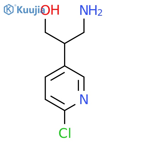 3-amino-2-(6-chloropyridin-3-yl)propan-1-ol structure