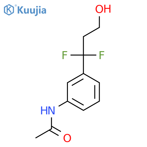 N-3-(1,1-difluoro-3-hydroxypropyl)phenylacetamide structure