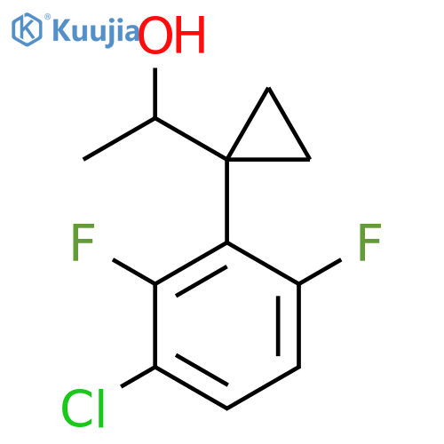1-1-(3-chloro-2,6-difluorophenyl)cyclopropylethan-1-ol structure
