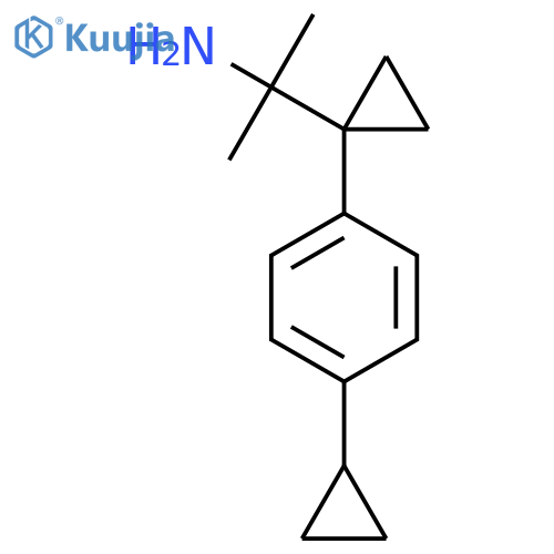 2-1-(4-cyclopropylphenyl)cyclopropylpropan-2-amine structure