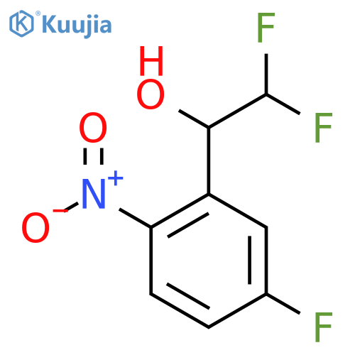 2,2-difluoro-1-(5-fluoro-2-nitrophenyl)ethan-1-ol structure