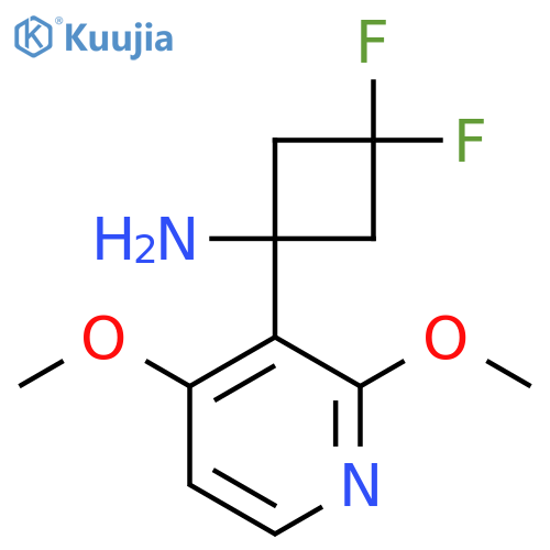 1-(2,4-dimethoxypyridin-3-yl)-3,3-difluorocyclobutan-1-amine structure
