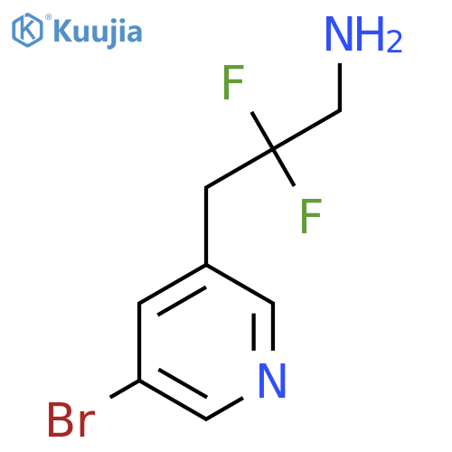 3-(5-bromopyridin-3-yl)-2,2-difluoropropan-1-amine structure