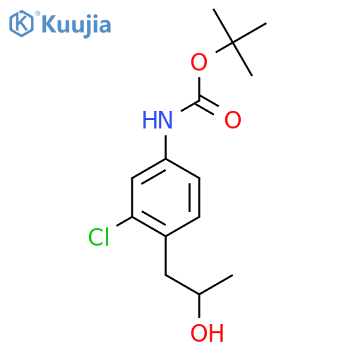 tert-butyl N-3-chloro-4-(2-hydroxypropyl)phenylcarbamate structure