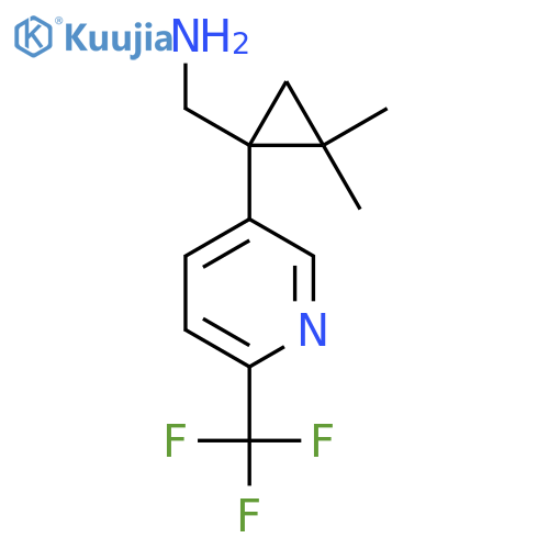 {2,2-dimethyl-1-6-(trifluoromethyl)pyridin-3-ylcyclopropyl}methanamine structure