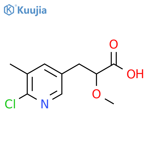 3-(6-chloro-5-methylpyridin-3-yl)-2-methoxypropanoic acid structure